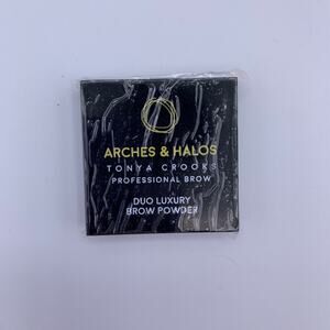 NWT Arches & Halos by Tonya Crooks Duo Luxury Brow Powder in Warm Brown